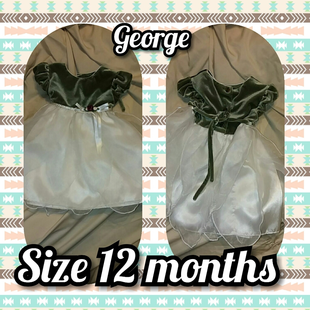 Baby Girl Dress by George that ties in the back